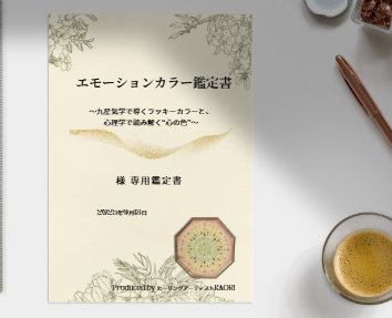 エモーションカラー鑑定書の画像